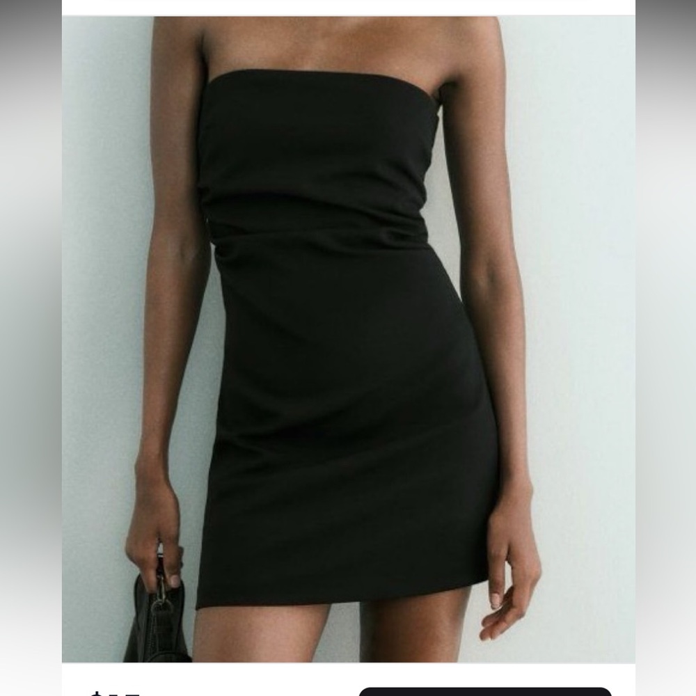 Zara Strapless Black  Dress